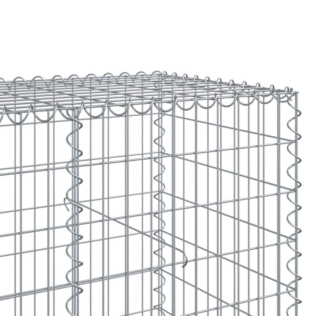 vidaXL Kosz gabionowy z pokrywą, 350x100x100 cm, galwanizowane żelazo