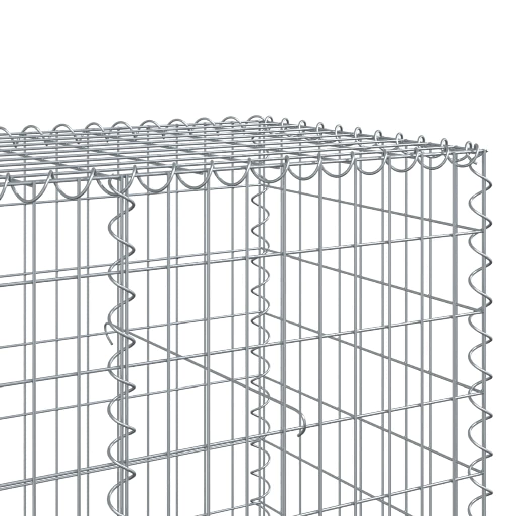 vidaXL Kosz gabionowy z pokrywą, 500x100x100 cm, galwanizowane żelazo