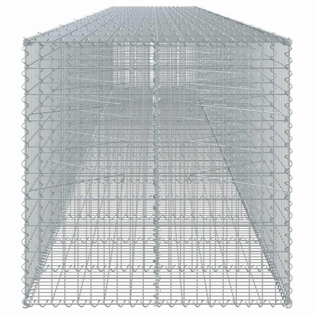 vidaXL Kosz gabionowy z pokrywą, 950x100x100 cm, galwanizowane żelazo