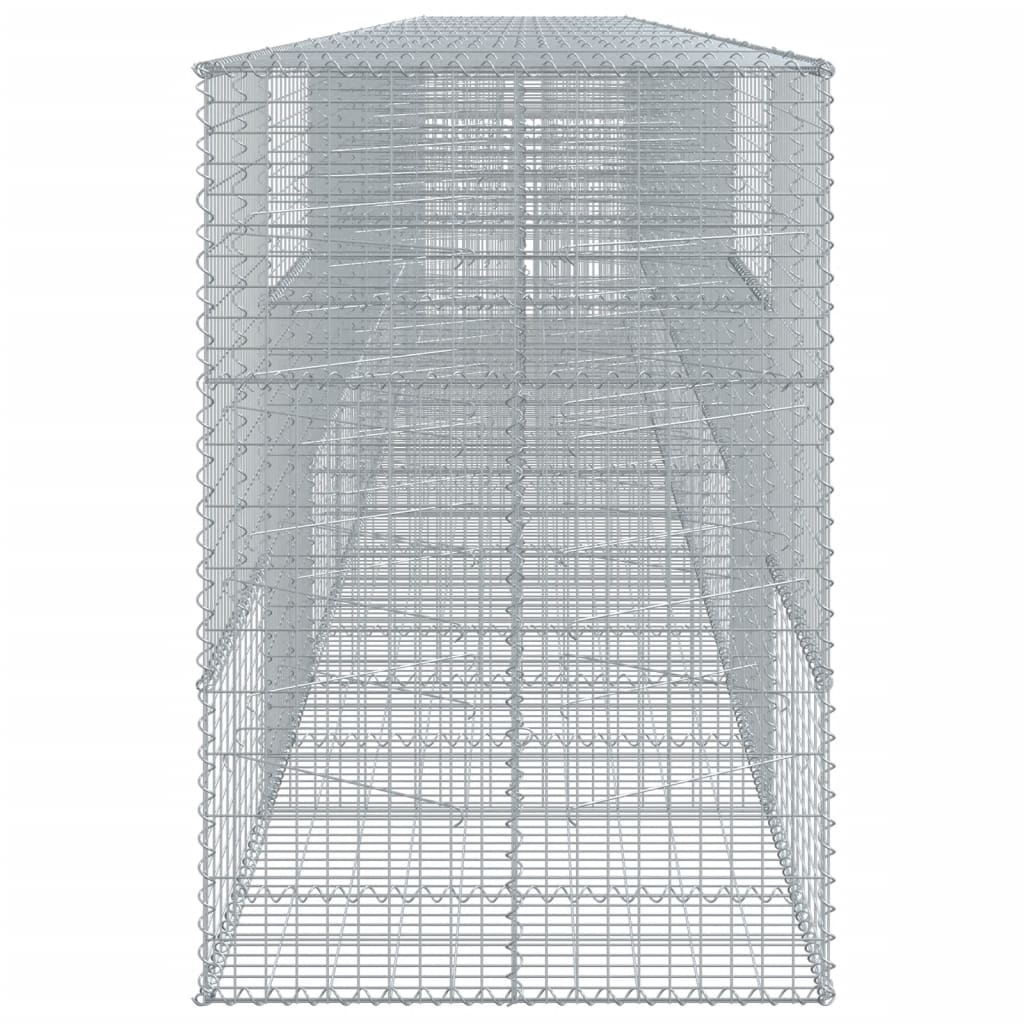 vidaXL Kosz gabionowy z pokrywą, 900x100x150 cm, galwanizowane żelazo