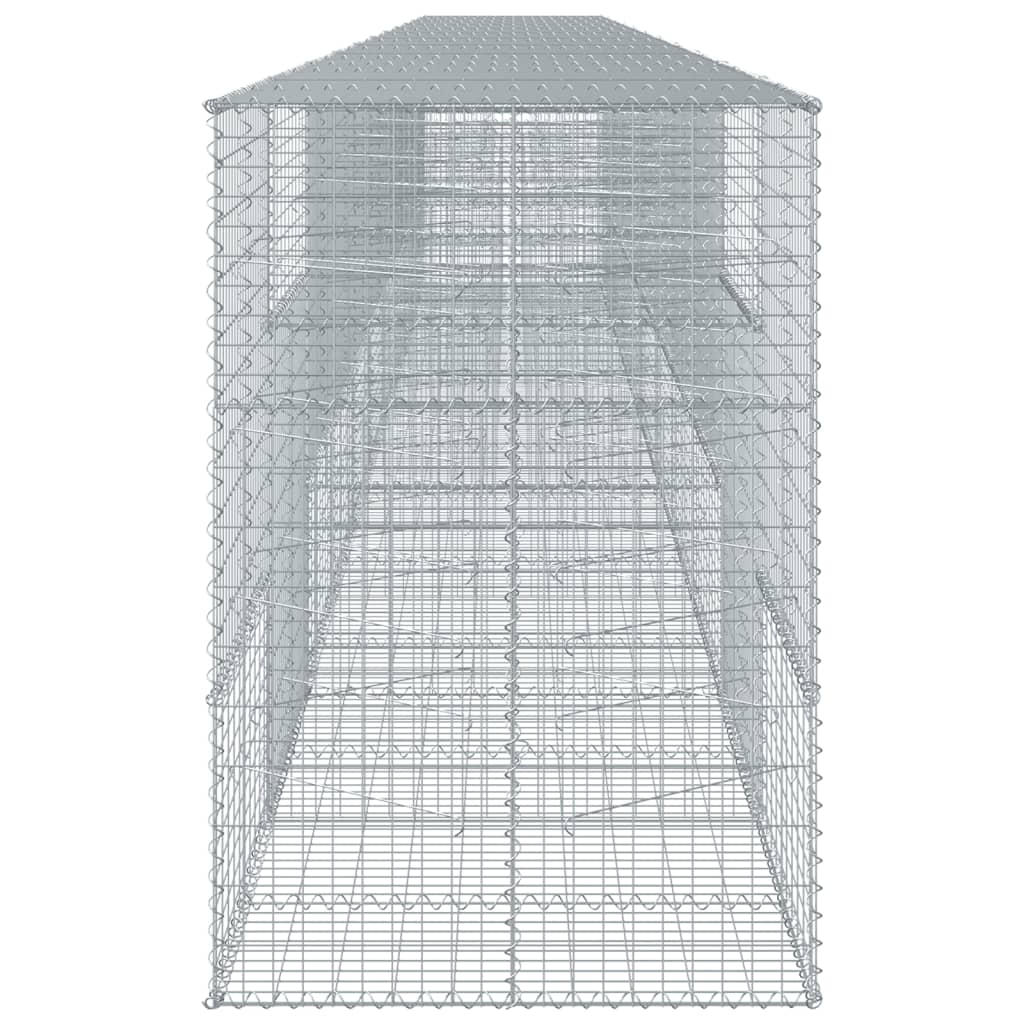 vidaXL Kosz gabionowy z pokrywą, 1100x100x150 cm, galwanizowane żelazo