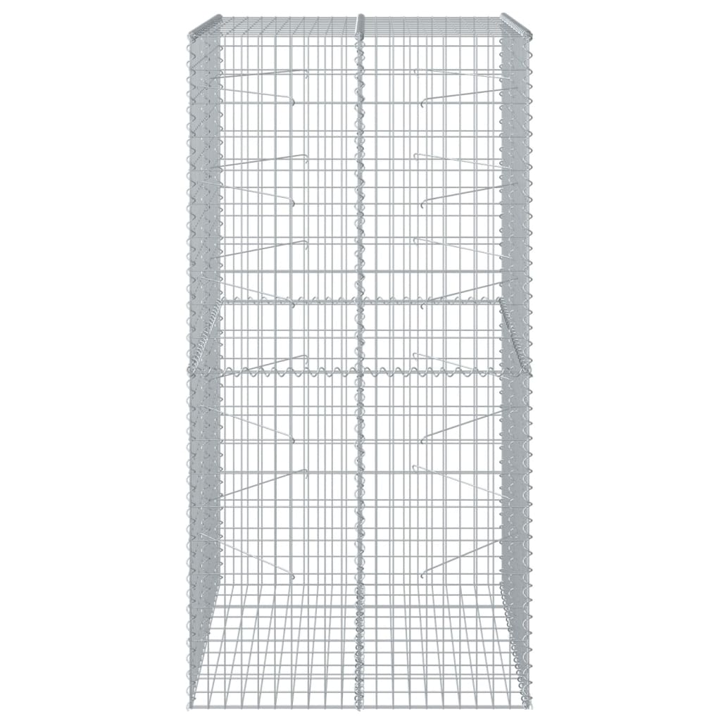 vidaXL Kosz gabionowy z pokrywą, 100x100x200 cm, galwanizowane żelazo