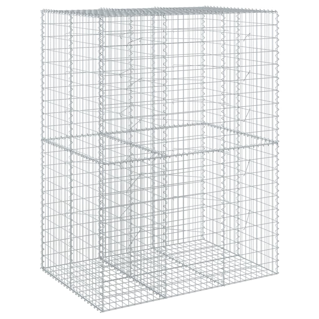vidaXL Kosz gabionowy z pokrywą, 150x100x200 cm, galwanizowane żelazo