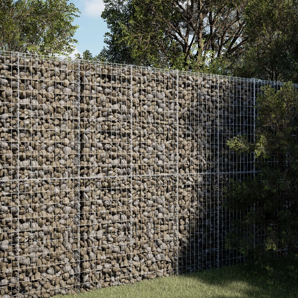 vidaXL Kosz gabionowy z pokrywą, 150x100x200 cm, galwanizowane żelazo