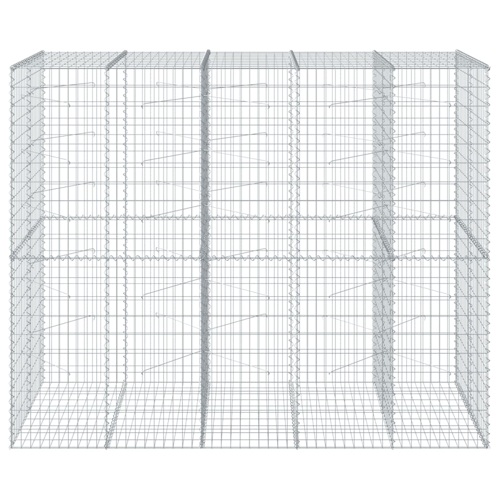 vidaXL Kosz gabionowy z pokrywą, 250x100x200 cm, galwanizowane żelazo