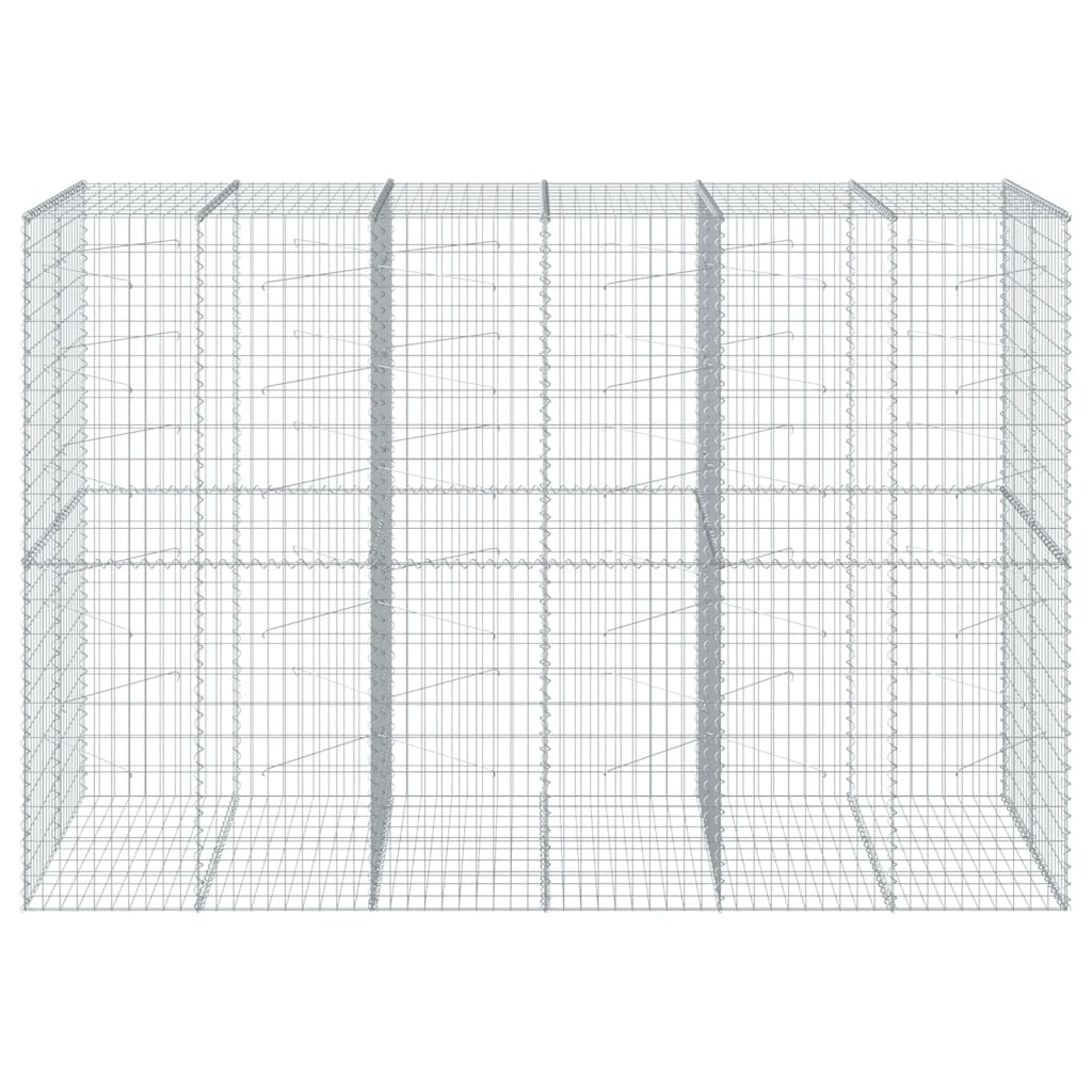vidaXL Kosz gabionowy z pokrywą, 300x100x200 cm, galwanizowane żelazo