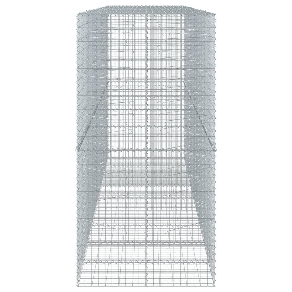 vidaXL Kosz gabionowy z pokrywą, 450x100x200 cm, galwanizowane żelazo