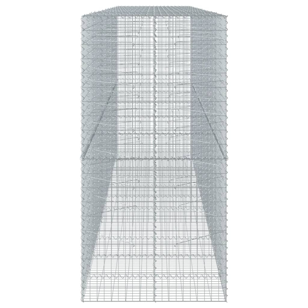 vidaXL Kosz gabionowy z pokrywą, 550x100x200 cm, galwanizowane żelazo