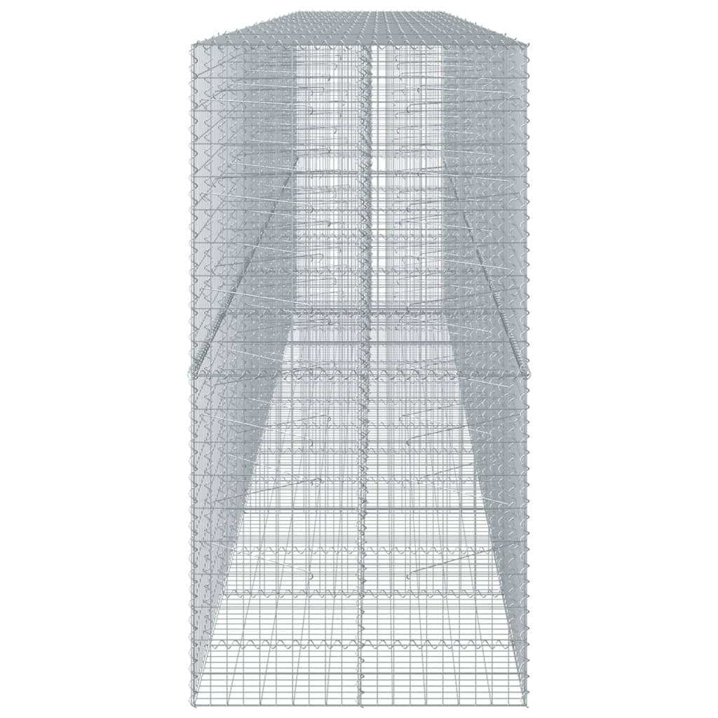 vidaXL Kosz gabionowy z pokrywą, 700x100x200 cm, galwanizowane żelazo
