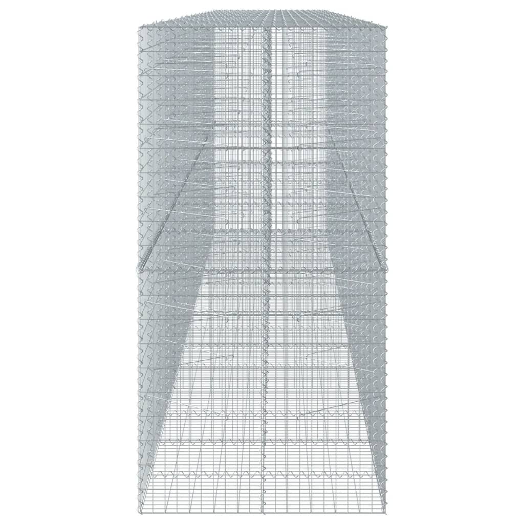 vidaXL Kosz gabionowy z pokrywą, 750x100x200 cm, galwanizowane żelazo