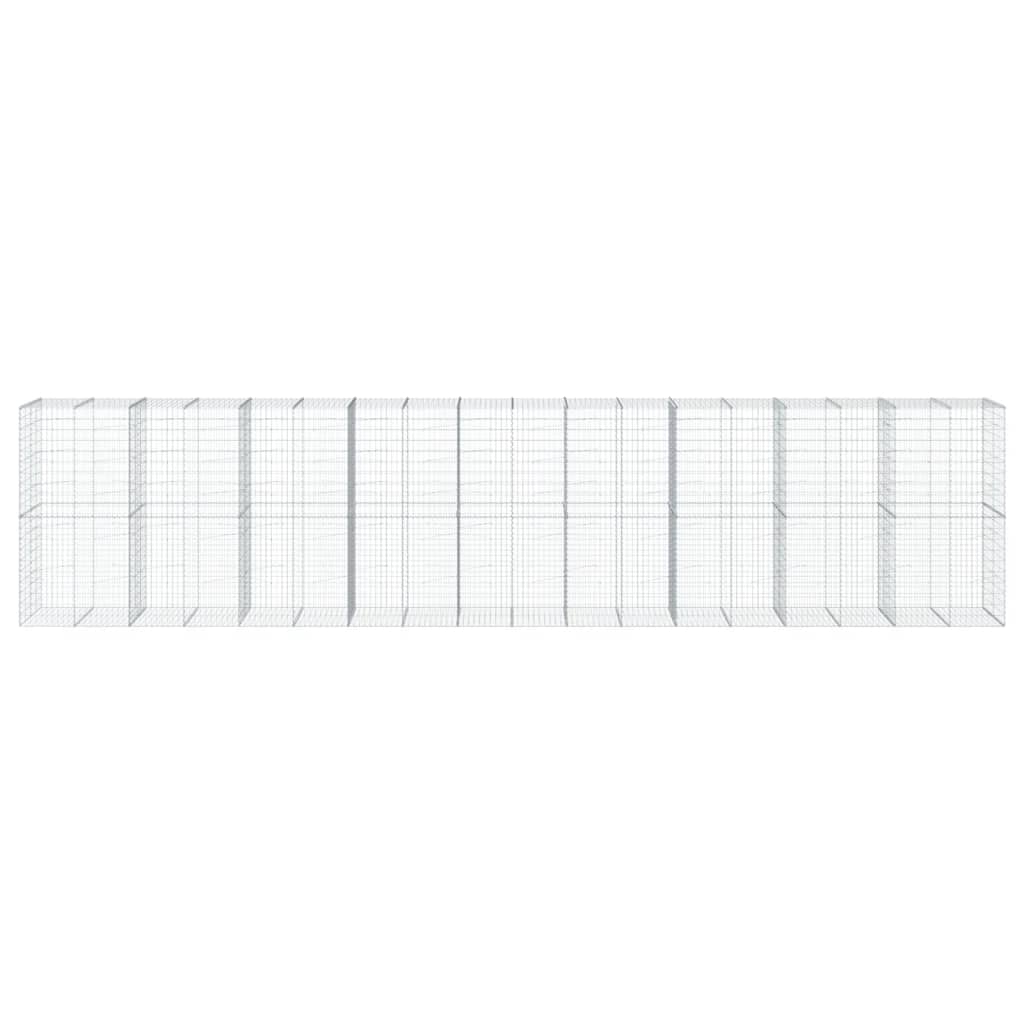 vidaXL Kosz gabionowy z pokrywą, 900x100x200 cm, galwanizowane żelazo