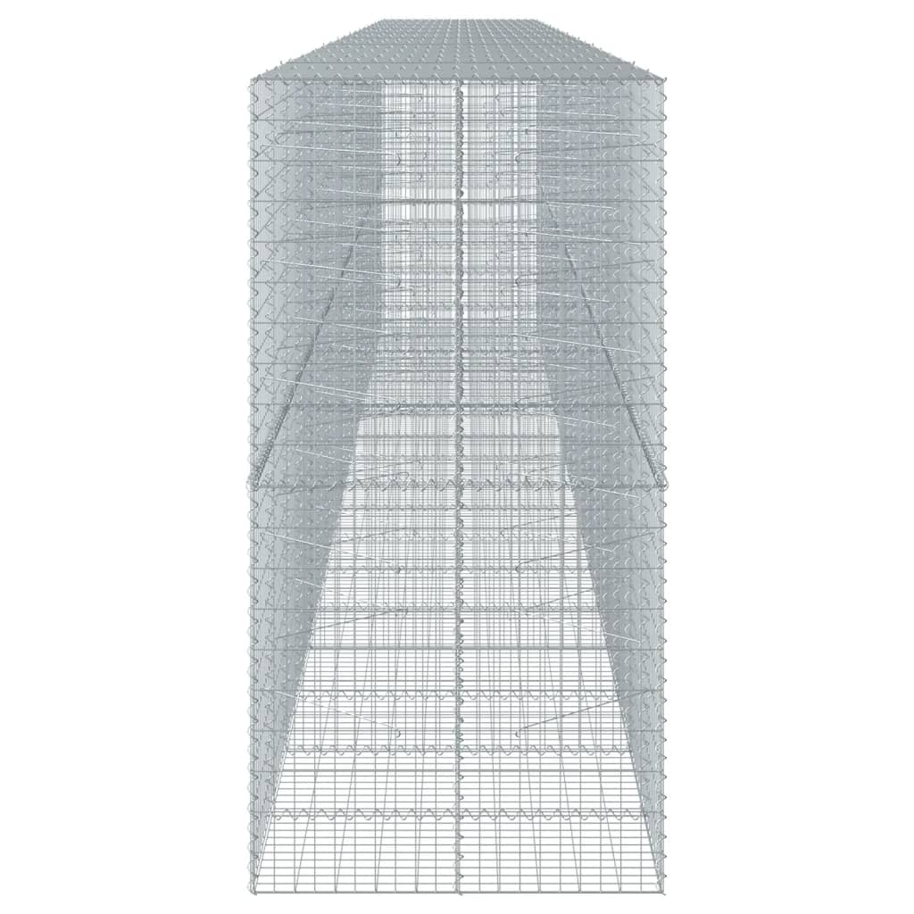 vidaXL Kosz gabionowy z pokrywą, 900x100x200 cm, galwanizowane żelazo