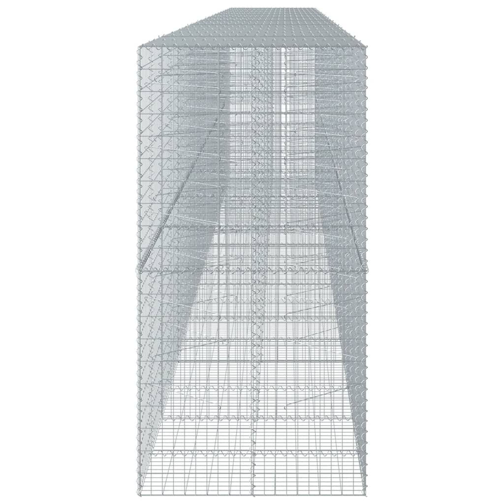 vidaXL Kosz gabionowy z pokrywą, 950x100x200 cm, galwanizowane żelazo