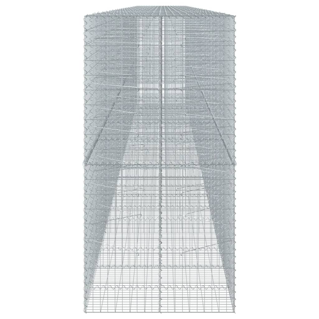 vidaXL Kosz gabionowy z pokrywą, 1200x100x200 cm, galwanizowane żelazo