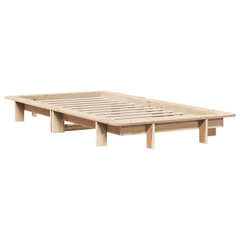 vidaXL Rama łóżka bez materaca, 100x200 cm, lite drewno sosnowe