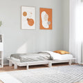 vidaXL Rama łóżka bez materaca, biała, 100x200 cm, lite drewno sosnowe