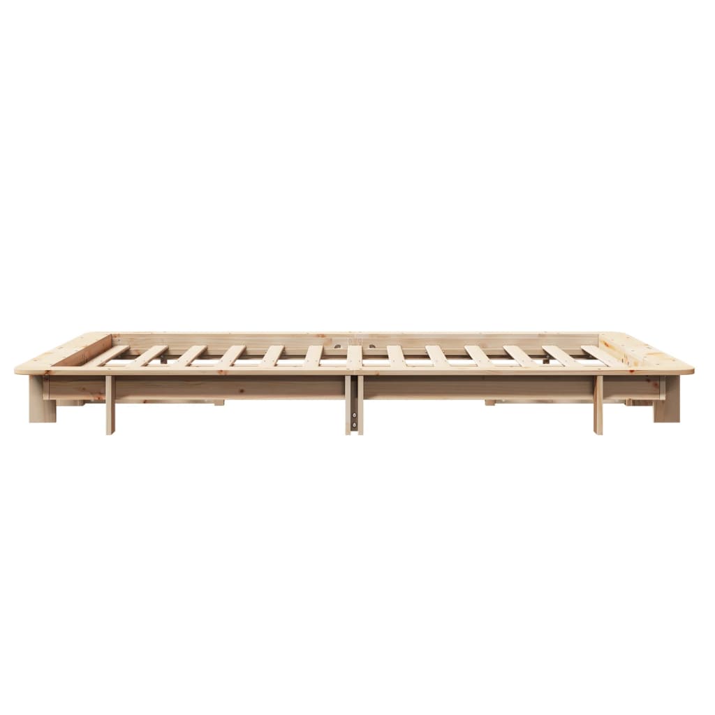 vidaXL Rama łóżka bez materaca, 120x190 cm, lite drewno sosnowe