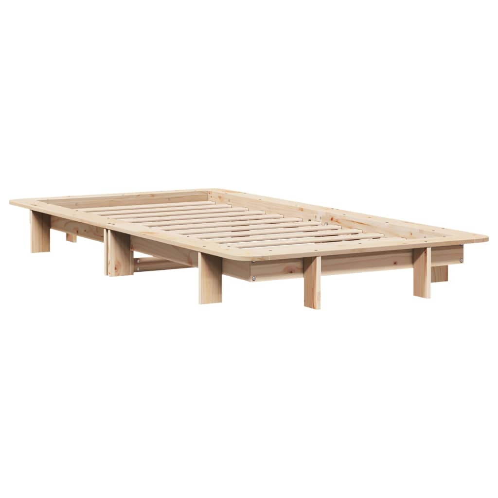 vidaXL Rama łóżka bez materaca, 90x190 cm, lite drewno sosnowe