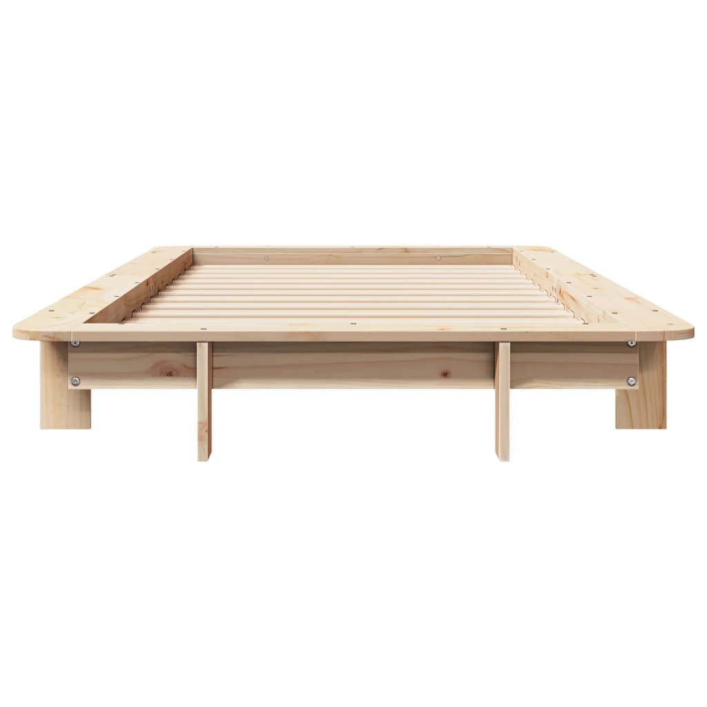 vidaXL Rama łóżka bez materaca, 75x190 cm, lite drewno sosnowe