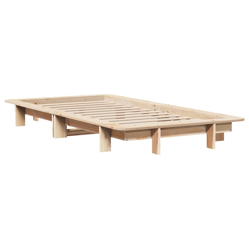 vidaXL Rama łóżka bez materaca, 75x190 cm, lite drewno sosnowe