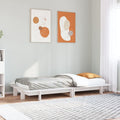 vidaXL Rama łóżka bez materaca, biała, 75x190 cm, lite drewno sosnowe