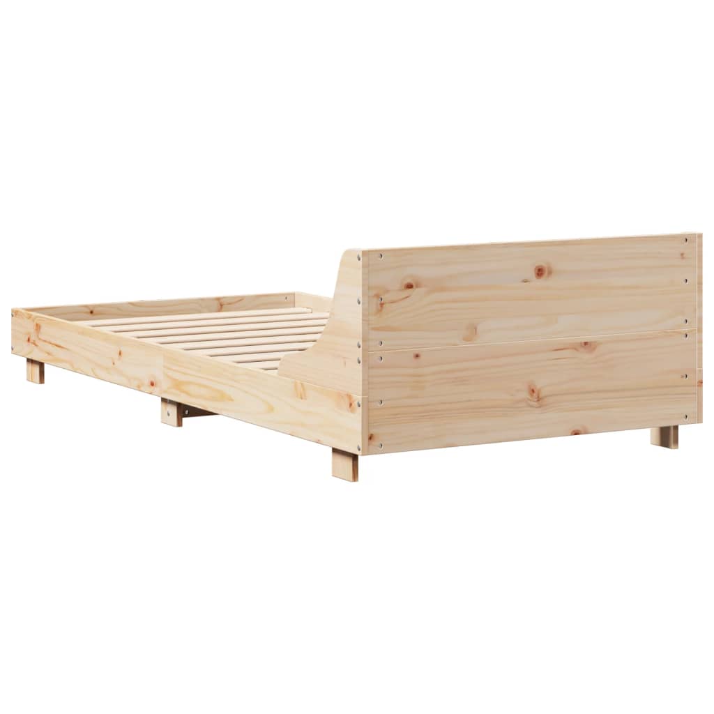 vidaXL Rama łóżka bez materaca, 90x190 cm, lite drewno sosnowe