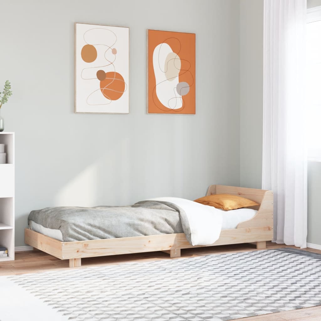 vidaXL Rama łóżka bez materaca, 90x190 cm, lite drewno sosnowe