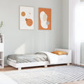 vidaXL Rama łóżka bez materaca, biała, 75x190 cm, lite drewno sosnowe