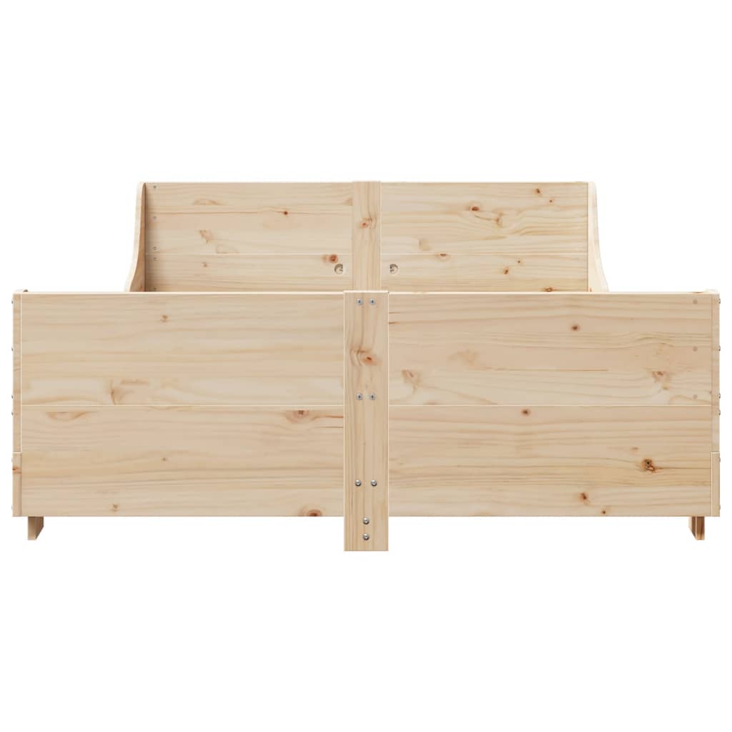 vidaXL Rama łóżka bez materaca, 120x200 cm, lite drewno sosnowe