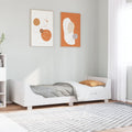 vidaXL Rama łóżka bez materaca, biała, 75x190 cm, lite drewno sosnowe