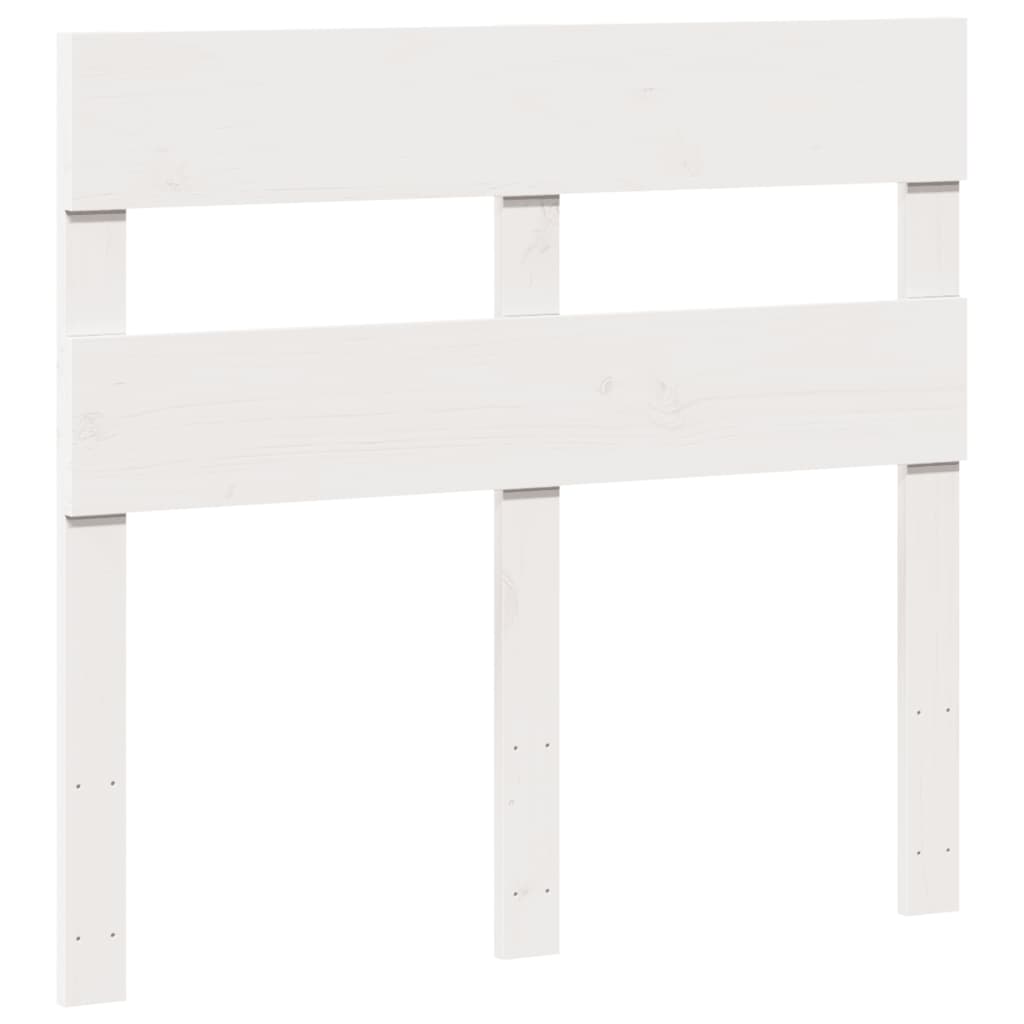 vidaXL Rama łóżka bez materaca, biała, 75x190 cm, lite drewno sosnowe