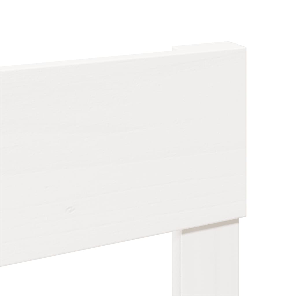 vidaXL Rama łóżka bez materaca, biała, 75x190 cm, lite drewno sosnowe