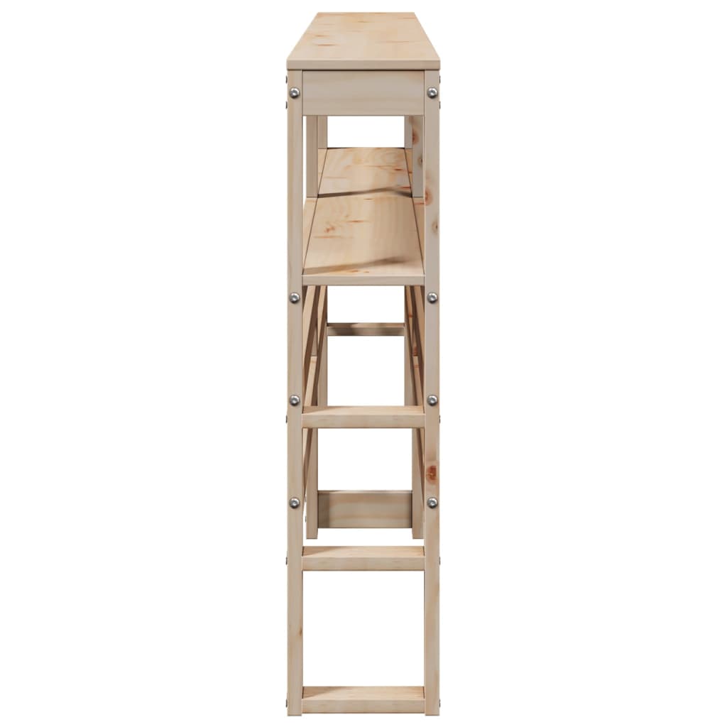 vidaXL Wezgłowie do łóżka, z półkami, 200 cm, lite drewno sosnowe