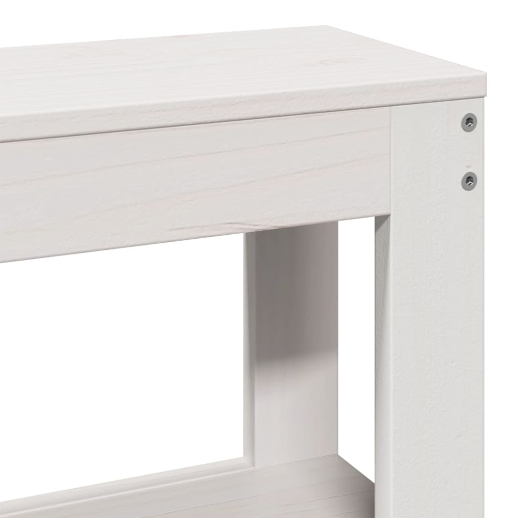vidaXL Wezgłowie do łóżka, z półkami, białe, 200 cm, drewno sosnowe
