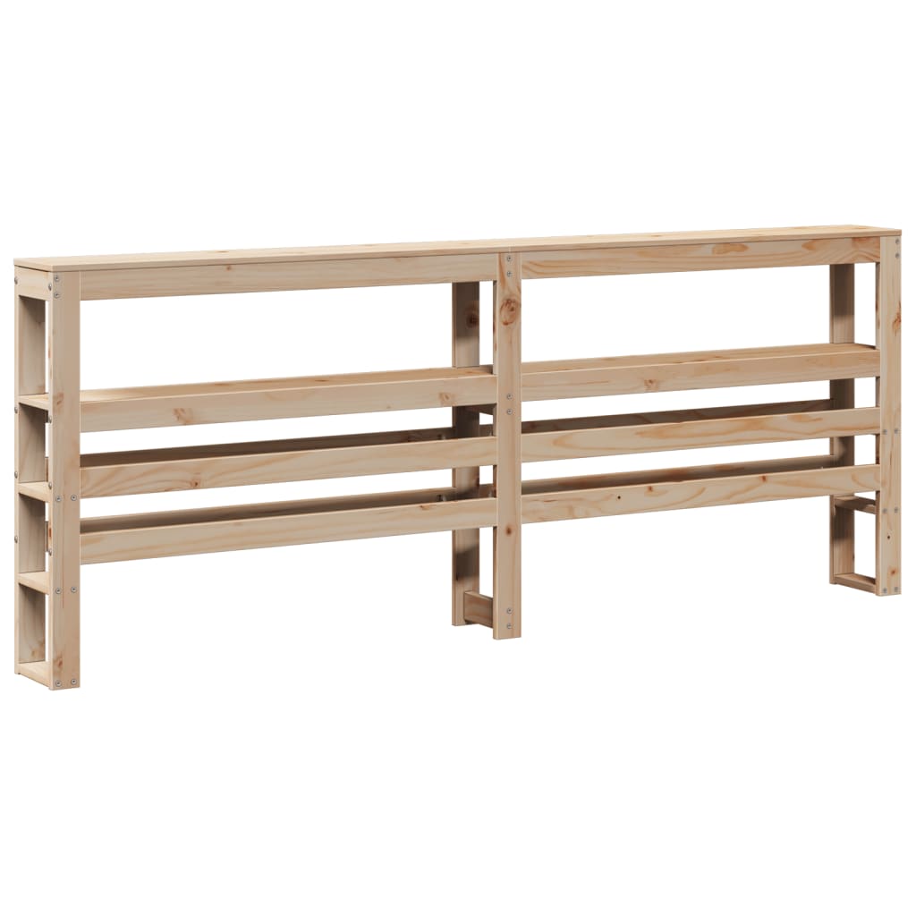 vidaXL Wezgłowie do łóżka, z półkami, 180 cm, lite drewno sosnowe