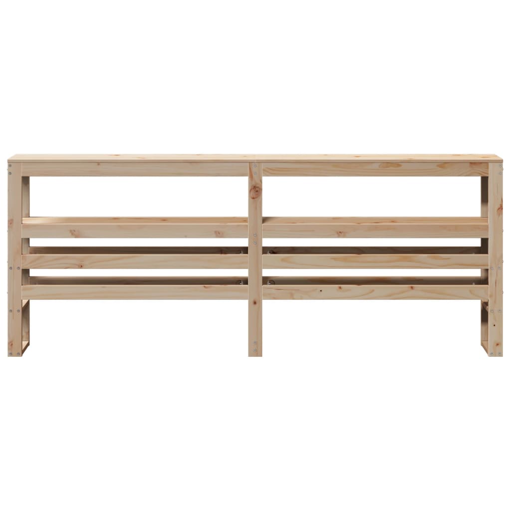 vidaXL Wezgłowie do łóżka, z półkami, 180 cm, lite drewno sosnowe