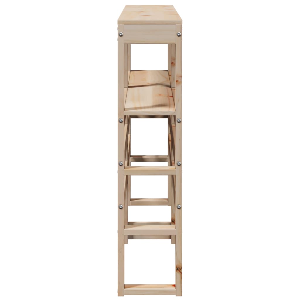vidaXL Wezgłowie do łóżka, z półkami, 160 cm, lite drewno sosnowe