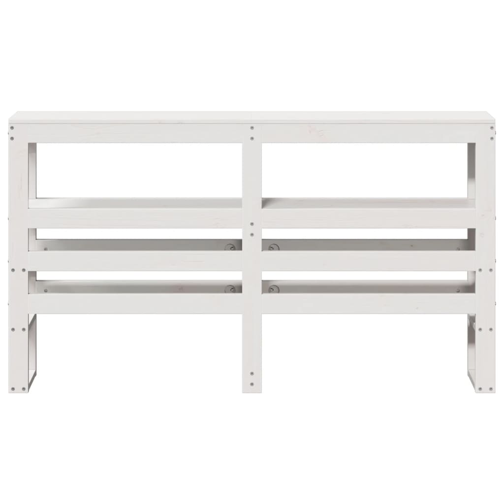 vidaXL Wezgłowie do łóżka, z półkami, białe, 160 cm, drewno sosnowe