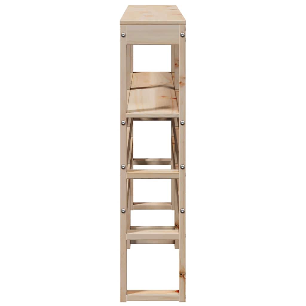vidaXL Wezgłowie do łóżka, z półkami, 150 cm, lite drewno sosnowe