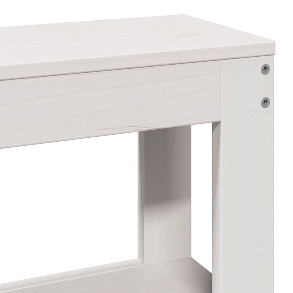 vidaXL Wezgłowie do łóżka, z półkami, białe, 150 cm, drewno sosnowe