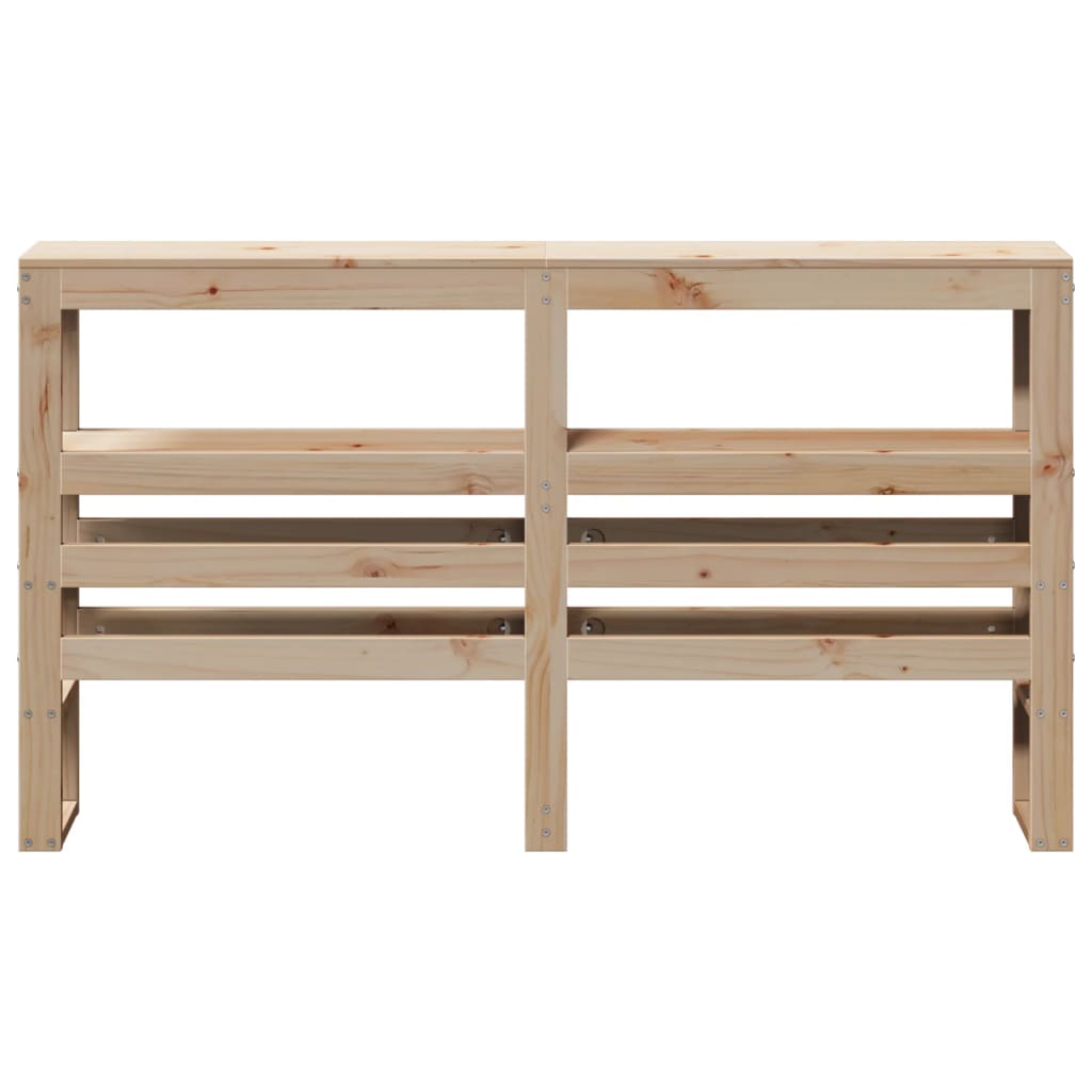 vidaXL Wezgłowie do łóżka, z półkami, 140 cm, lite drewno sosnowe