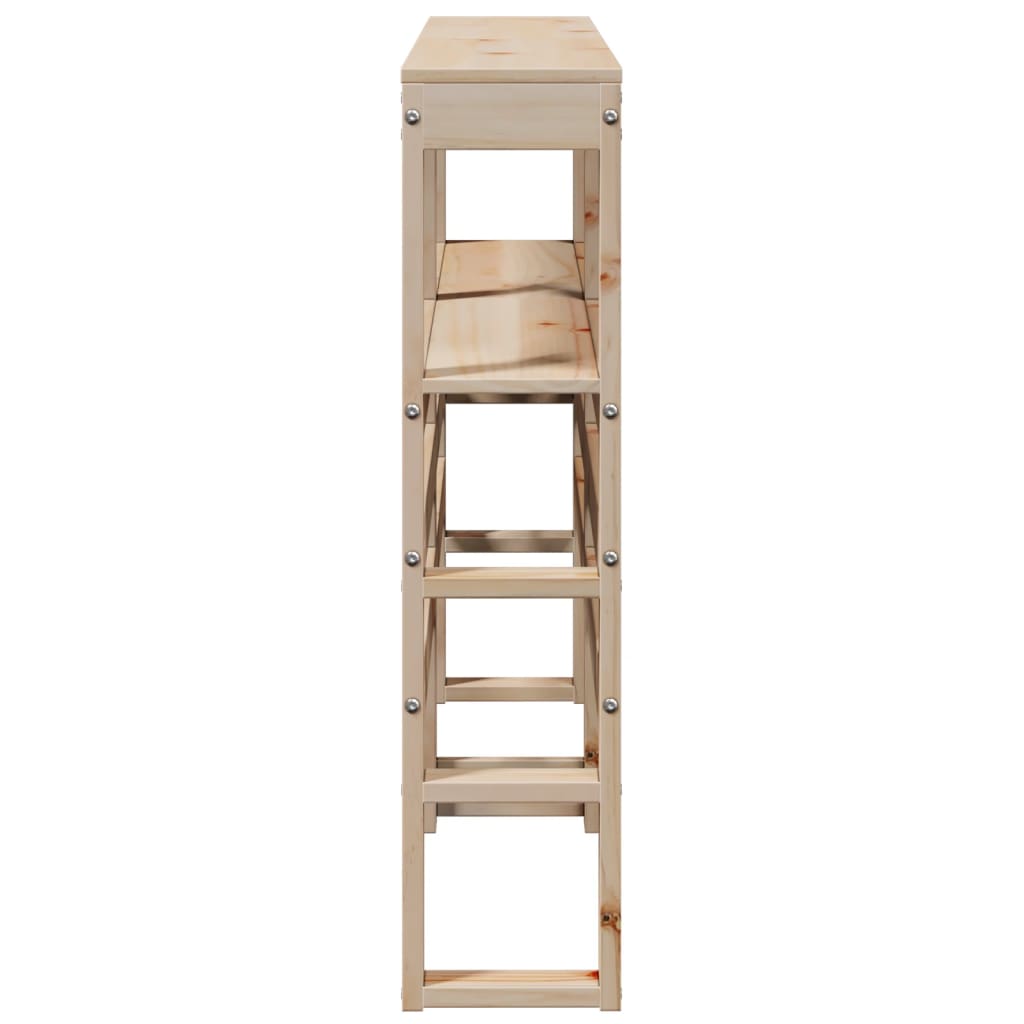 vidaXL Wezgłowie do łóżka, z półkami, 140 cm, lite drewno sosnowe