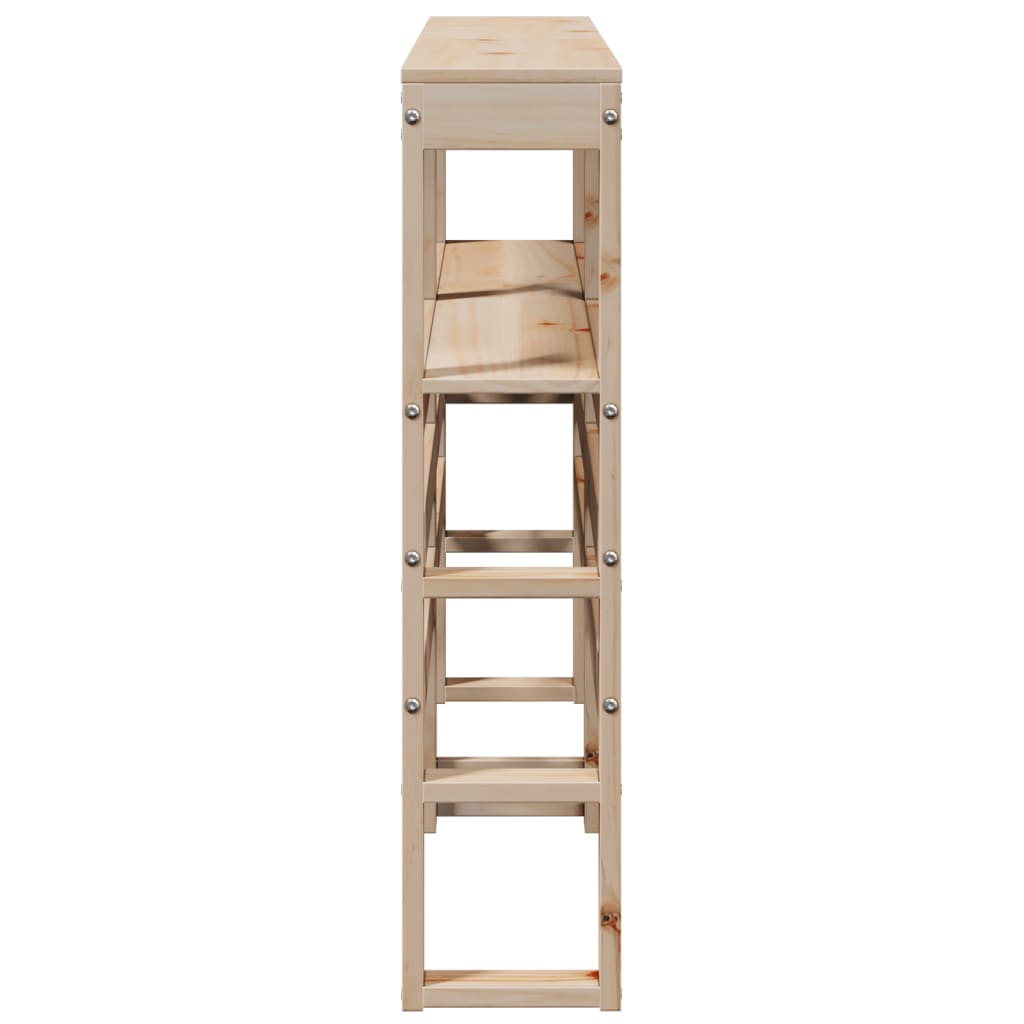 vidaXL Wezgłowie do łóżka, z półkami, 120 cm, lite drewno sosnowe
