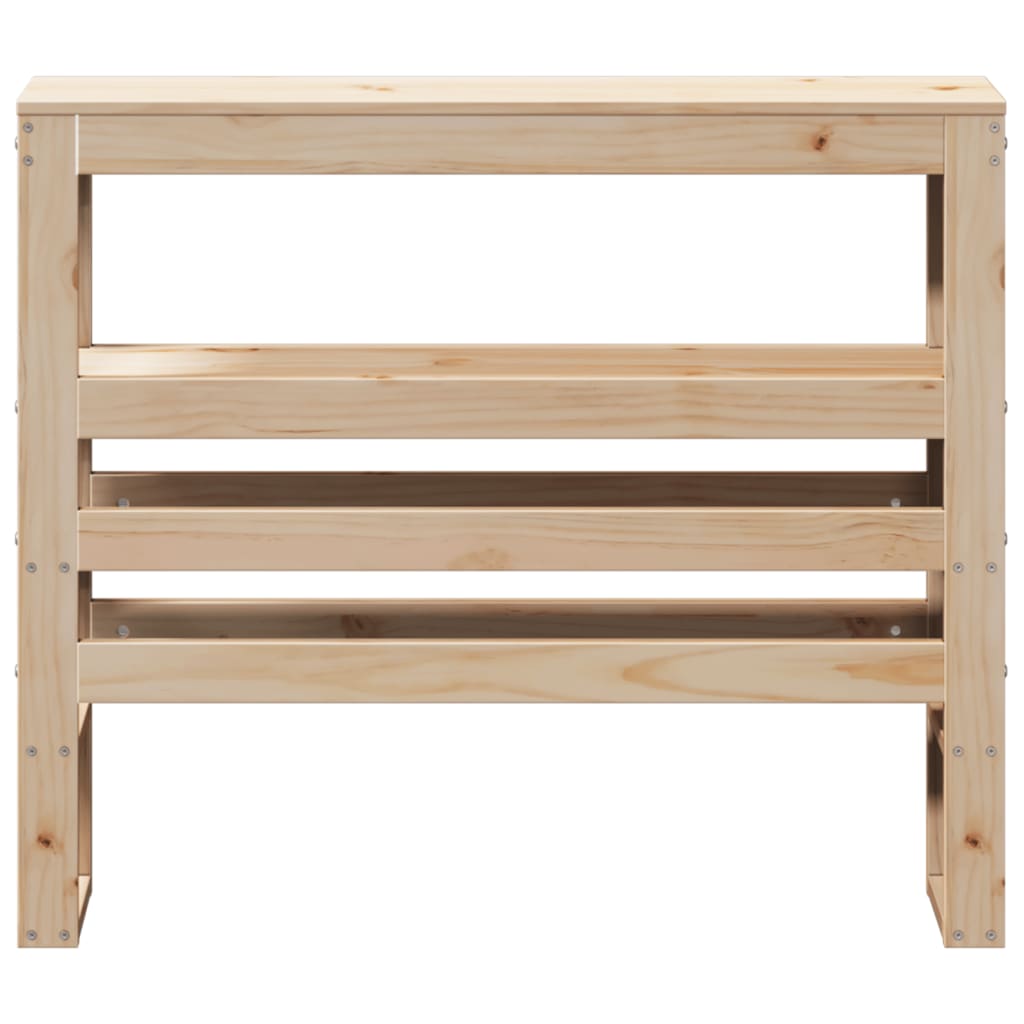 vidaXL Wezgłowie do łóżka, z półkami, 90 cm, lite drewno sosnowe