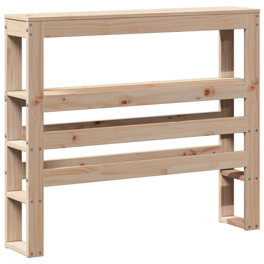 vidaXL Wezgłowie do łóżka, z półkami, 90 cm, lite drewno sosnowe