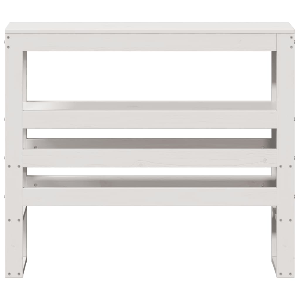 vidaXL Wezgłowie do łóżka, z półkami, białe, 90 cm, drewno sosnowe