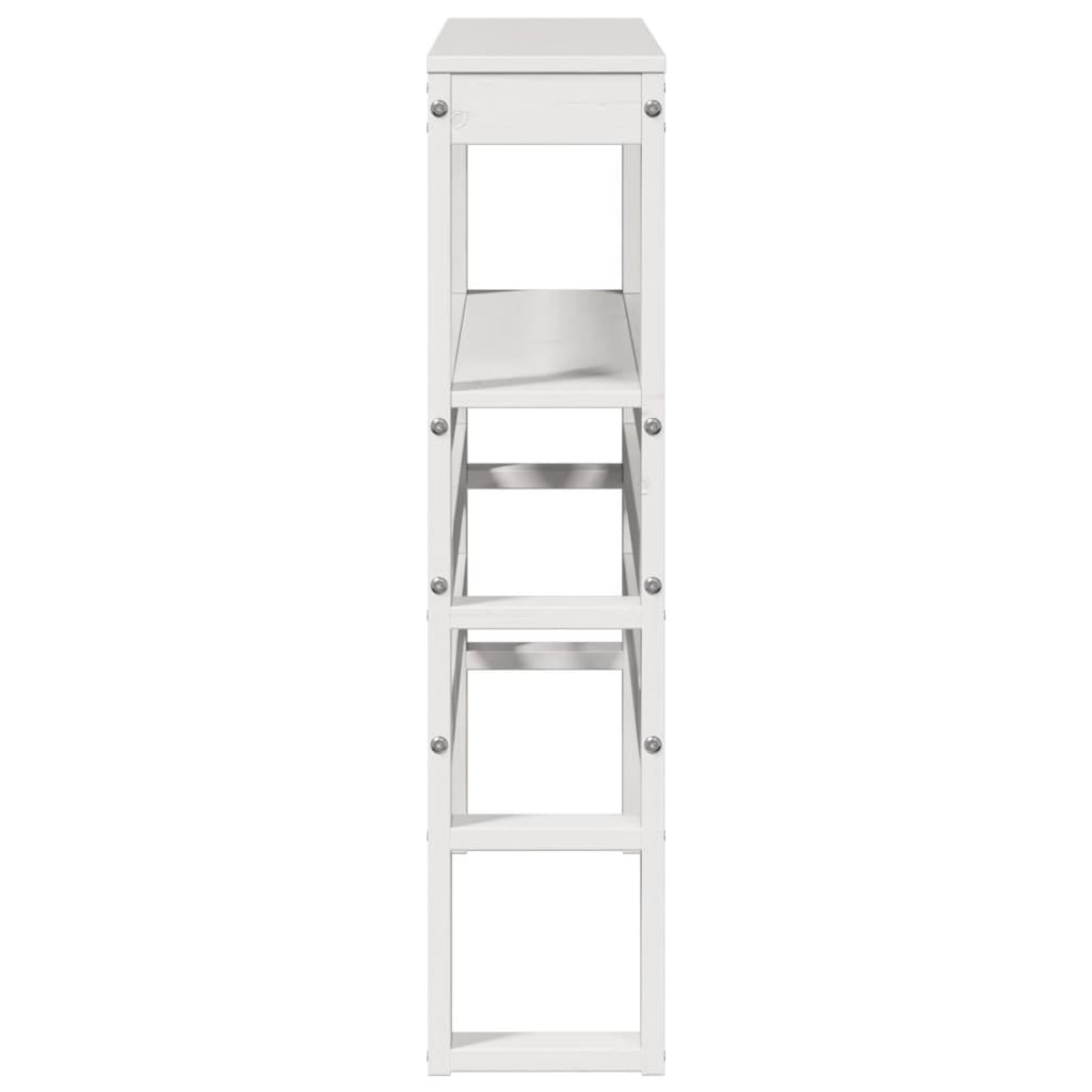 vidaXL Wezgłowie do łóżka, z półkami, białe, 90 cm, drewno sosnowe