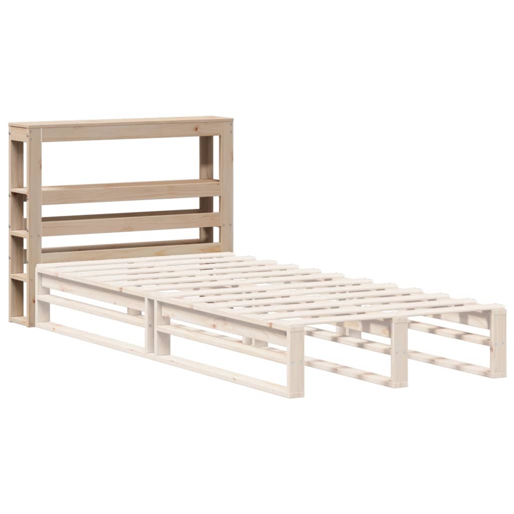 vidaXL Wezgłowie do łóżka, z półkami, 75 cm, lite drewno sosnowe