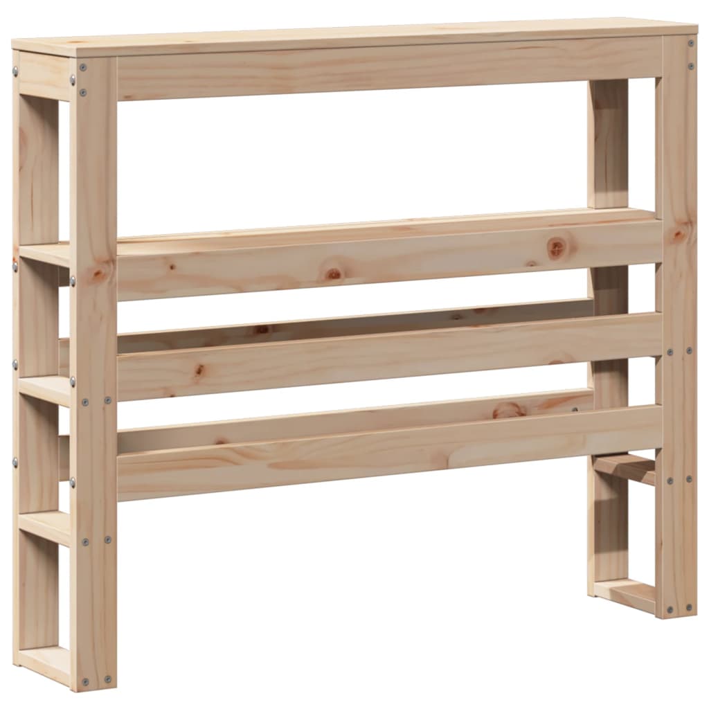 vidaXL Wezgłowie do łóżka, z półkami, 75 cm, lite drewno sosnowe