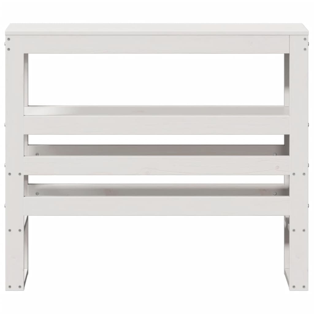 vidaXL Wezgłowie do łóżka, z półkami, białe, 75 cm, drewno sosnowe